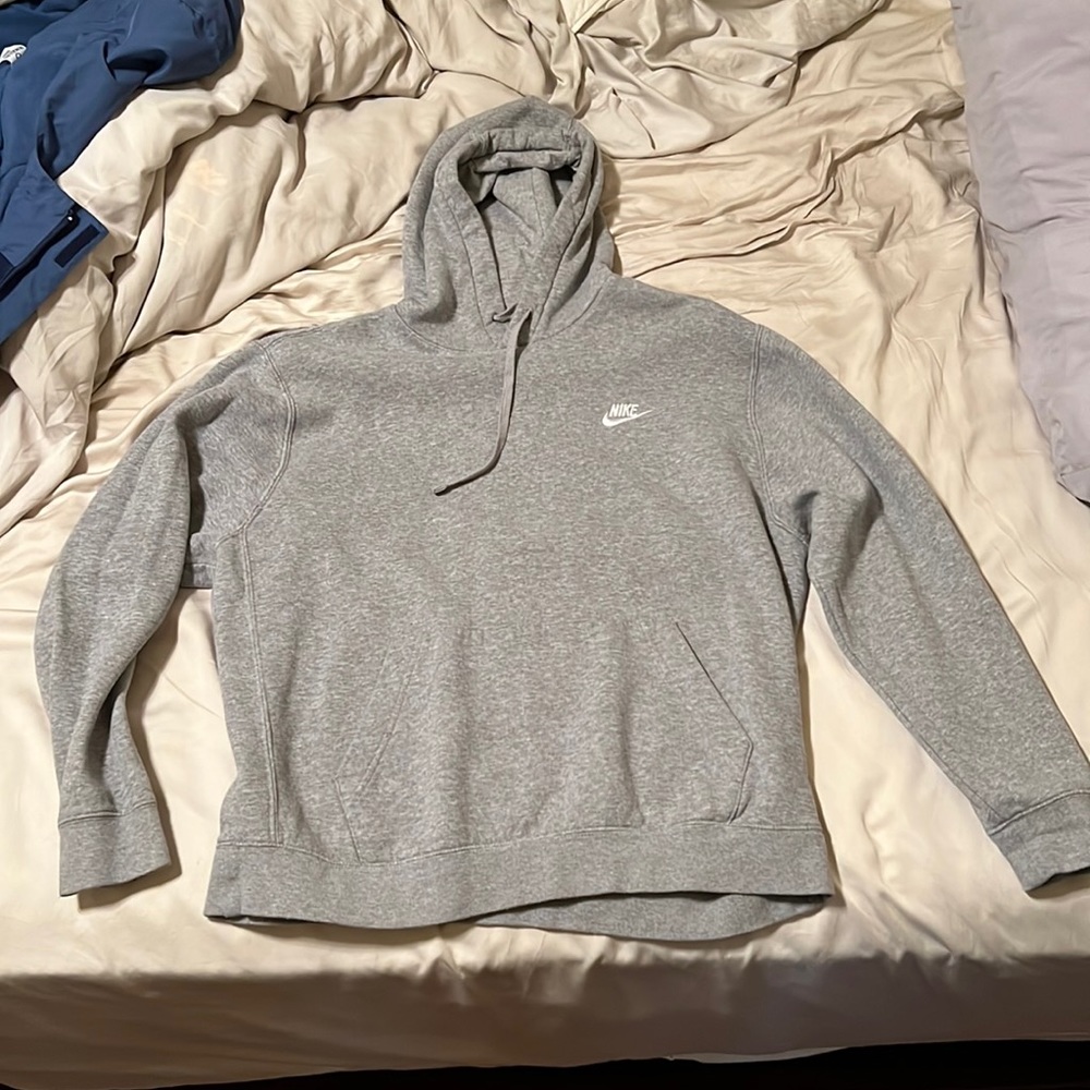 large Grey nike hoodie